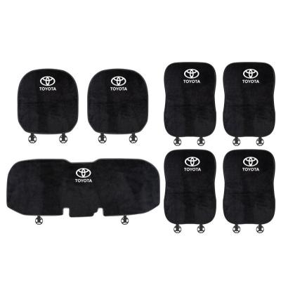 Suitable For Toyota Car Flannel Back Cushion Seat Cushion Black 01