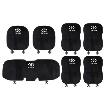 Suitable For Toyota Car Flannel Back Cushion Seat Cushion Black 01