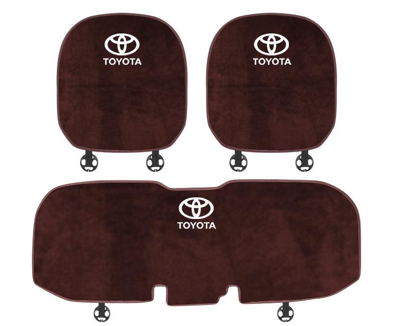 Suitable For Toyota Car Flannel Back Cushion Seat Cushion Brown