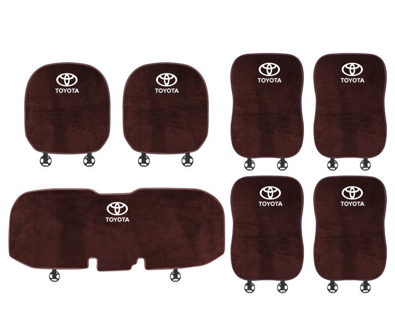 Suitable For Toyota Car Flannel Back Cushion Seat Cushion Brown