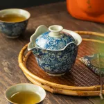 Blue And White Ceramic Portable Car Tea Gift Set