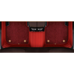 Suitable for BMW Fully Enclosed Car Floor Mats Made of Genuine Leather and Imitation Cashmere-Deep Red