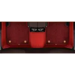 Suitable for Benz Fully Enclosed Car Floor Mats Made of Genuine Leather and Imitation Cashmere-Deep Red