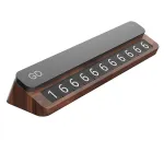 Metal Walnut Sliding Temporary Parking Sign Can Hide The Car Moving Number Plate