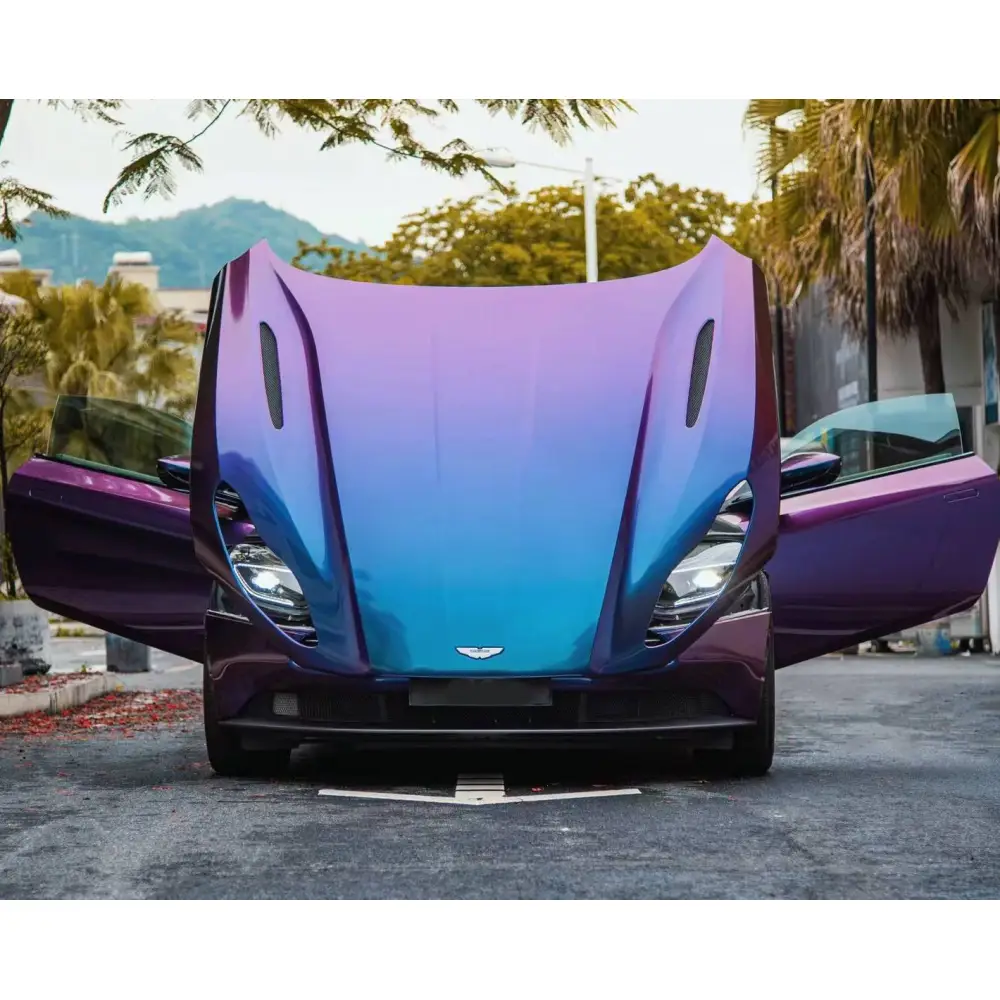 PET Magic Spectral Blue Car Wrap