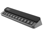 Resin Sliding Temporary Parking Sign Can Hide The Car Moving Number Plate Gray