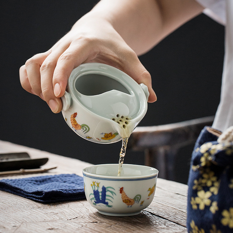 Retro Integrated Portable Car Tea Gift Set