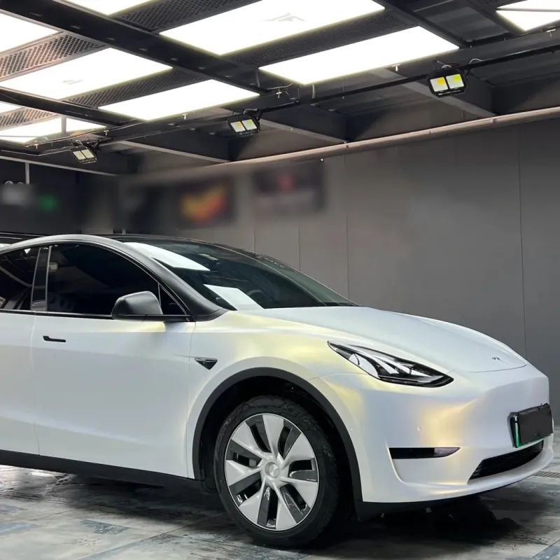 Satin Ceramic White to Gold Car Wrap