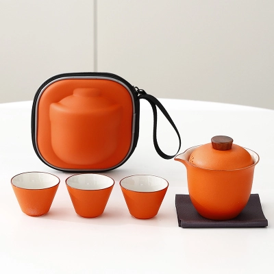 Simple Portable Car Tea Gift Set Orange 01