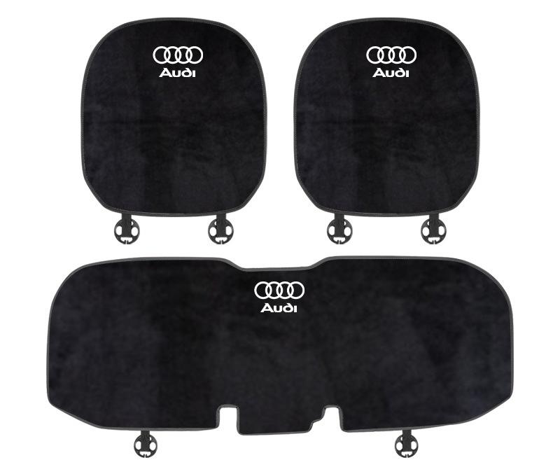 Suitable For Audi Car Flannel Back Cushion Seat Cushion Black