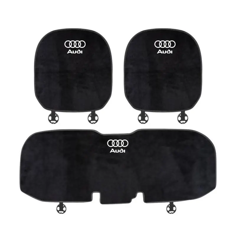 Suitable For Audi Car Flannel Back Cushion Seat Cushion Black