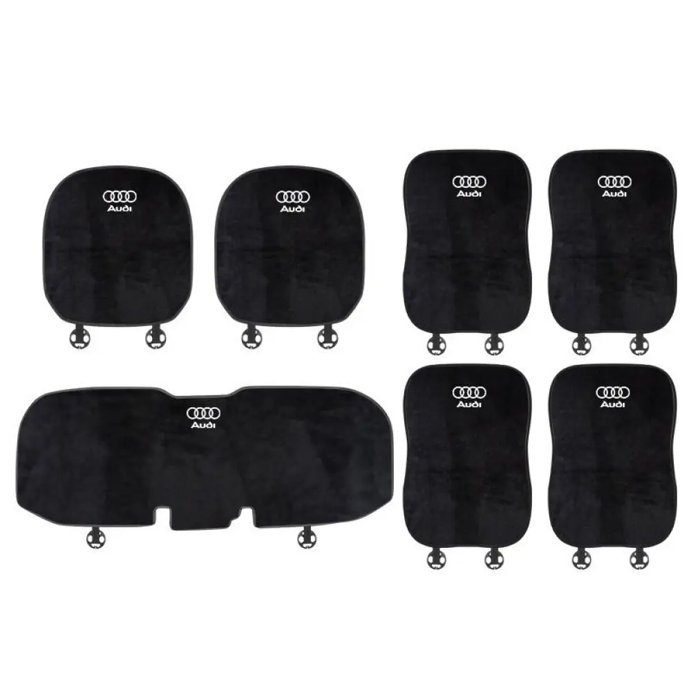Suitable For Audi Car Flannel Back Cushion Seat Cushion Black
