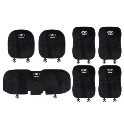 Suitable For Audi Car Flannel Back Cushion Seat Cushion Black 01
