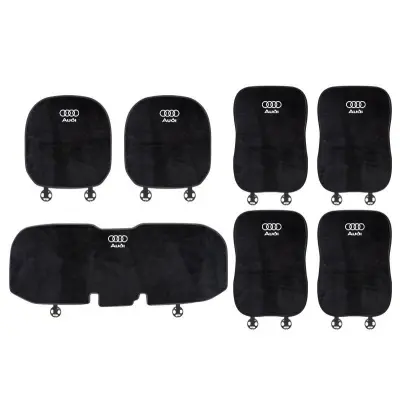 Suitable For Audi Car Flannel Back Cushion Seat Cushion Black 01