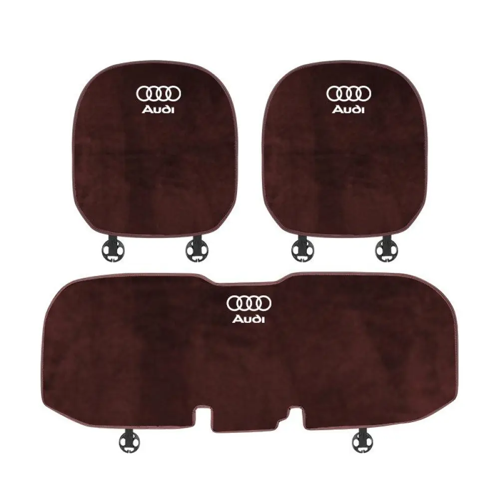 Suitable For Audi Car Flannel Back Cushion Seat Cushion Brown