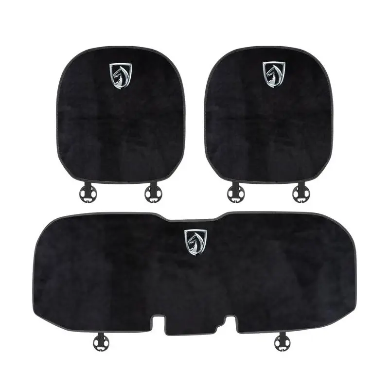 Suitable For Baojun Car Flannel Back Cushion Black
