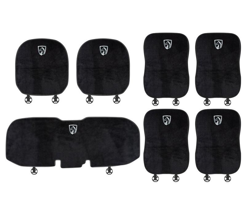 Suitable For Baojun Car Flannel Back Cushion Black