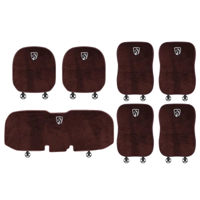 Suitable For Baojun Car Flannel Back Cushion Brown 01