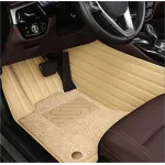 Suitable for BMW Fully Enclosed Car Floor Mats Made of Genuine Leather and Imitation Cashmere- Beige