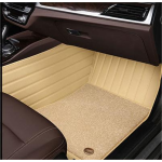 Suitable for Honda Fully Enclosed Car Floor Mats Made of Genuine Leather and Imitation Cashmere- Beige