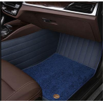 Suitable for Honda Fully Enclosed Car Floor Mats Made of Genuine Leather and Imitation Cashmere- Blue