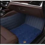 Suitable for BMW Fully Enclosed Car Floor Mats Made of Genuine Leather and Imitation Cashmere- Blue