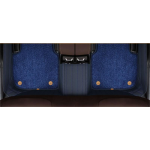 Suitable for Honda Fully Enclosed Car Floor Mats Made of Genuine Leather and Imitation Cashmere- Blue