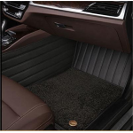 Suitable for Ford Fully Enclosed Car Floor Mats Made of Genuine Leather and Imitation Cashmere-Black