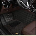 Suitable for Ford Fully Enclosed Car Floor Mats Made of Genuine Leather and Imitation Cashmere-Black