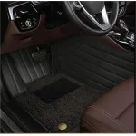Suitable for Benz Fully Enclosed Car Floor Mats Made of Genuine Leather and Imitation Cashmere-Black