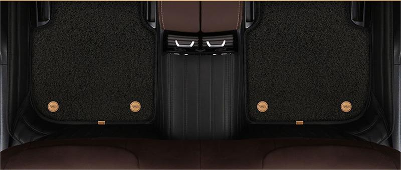 Suitable for Benz Fully Enclosed Car Floor Mats Made of Genuine Leather and Imitation Cashmere-Black