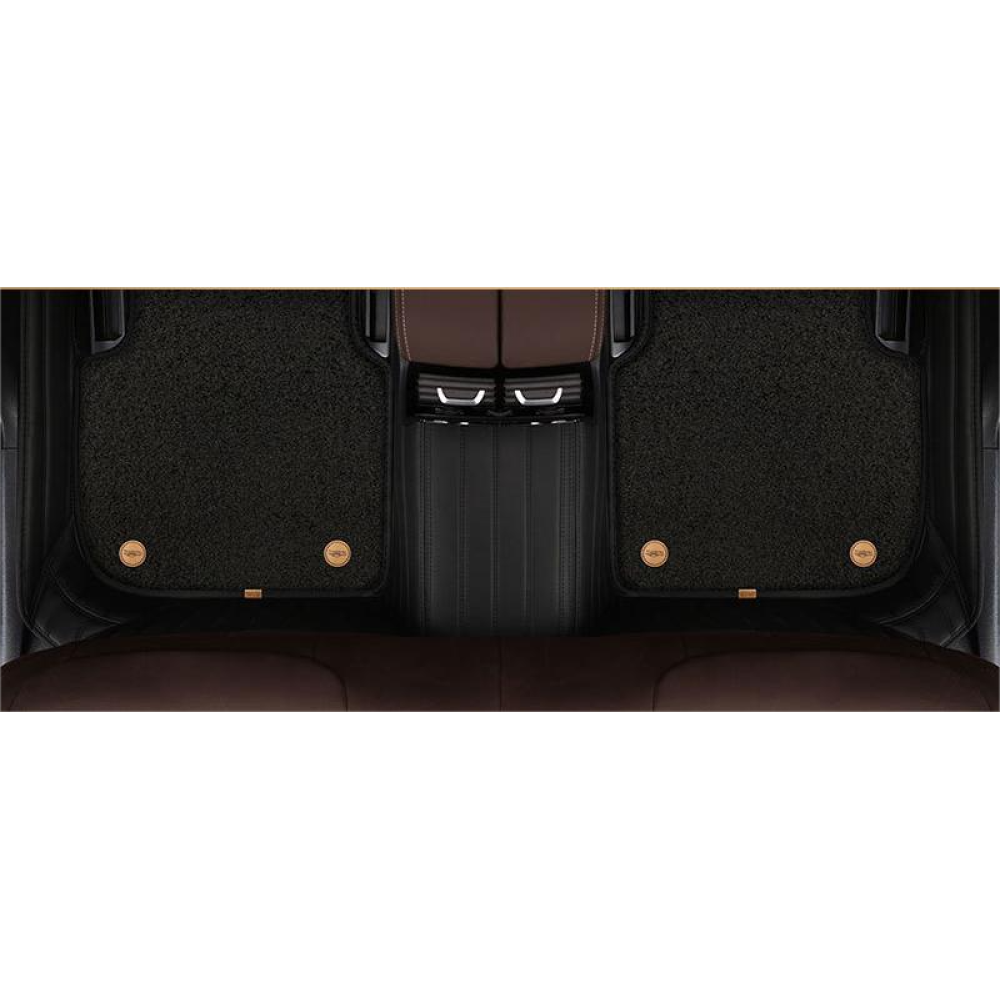 Suitable for Ford Fully Enclosed Car Floor Mats Made of Genuine Leather and Imitation Cashmere-Black