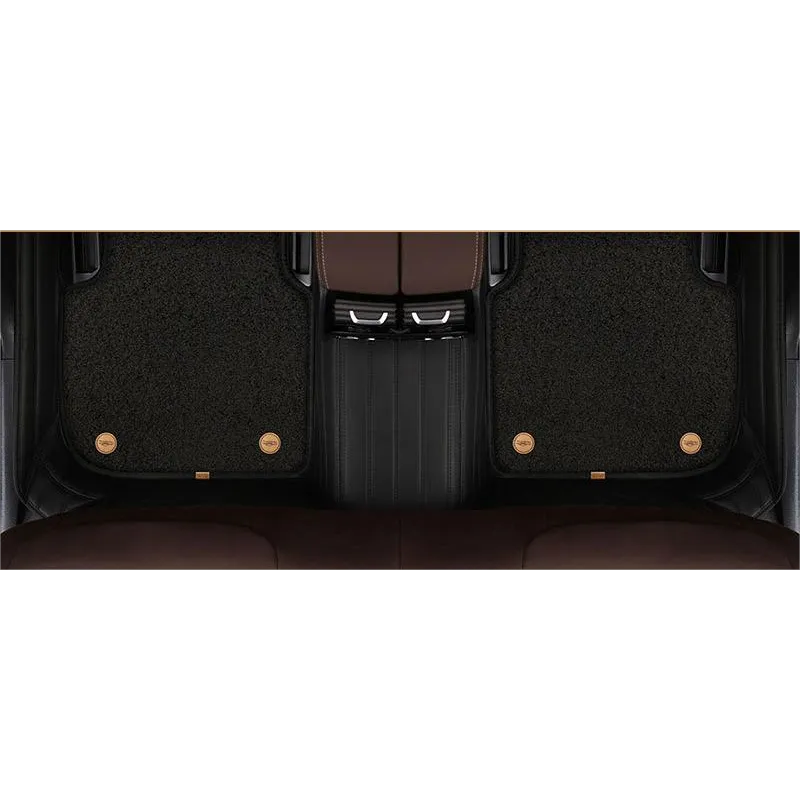 Suitable for Benz Fully Enclosed Car Floor Mats Made of Genuine Leather and Imitation Cashmere-Black