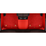 Suitable for BMW Fully Enclosed Car Floor Mats Made of Genuine Leather and Imitation Cashmere-Red