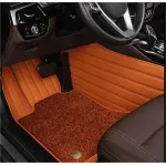 Suitable for BMW Fully Enclosed Car Floor Mats Made of Genuine Leather and Imitation Cashmere- Brown
