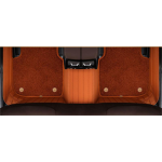 Suitable for Ford Fully Enclosed Car Floor Mats Made of Genuine Leather and Imitation Cashmere- Brown
