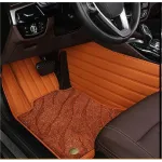 Suitable For  Audi Full Encircling Car Floor Mat Leather Plus Star Blanket- Brown