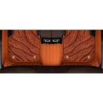 Suitable For  Audi Full Encircling Car Floor Mat Leather Plus Star Blanket- Brown