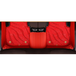 Suitable For BNW Full Encircling Car Floor Mat Leather Plus Star Blanket-Red