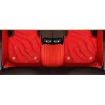 Suitable For BNW Full Encircling Car Floor Mat Leather Plus Star Blanket-Red