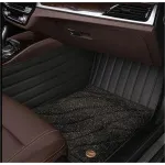 Suitable For  VW Full Encircling Car Floor Mat Leather Plus Star Blanket-Black