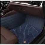 Suitable For BMW Full Encircling Car Floor Mat Leather Plus Star Blanket-Blue