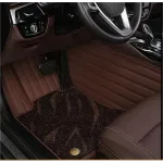 Suitable For  Audi Full Encircling Car Floor Mat Leather Plus Star Blanket-Coffee