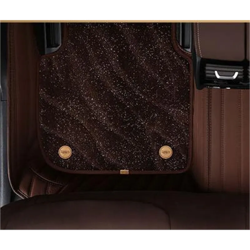 Suitable For  Audi Full Encircling Car Floor Mat Leather Plus Star Blanket-Coffee
