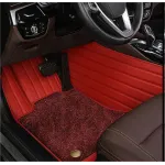 Suitable For BMW Full Encircling Car Floor Mat Leather Plus Star Blanket-Deep Red