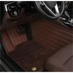 Suitable for Benz Fully Enclosed Car Floor Mats Made of Genuine Leather and Imitation Cashmere-Coffee