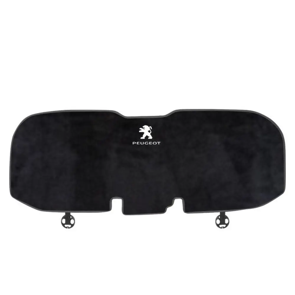 Suitable For Peugeot Car Flannel Back Cushion Seat Cushion Black