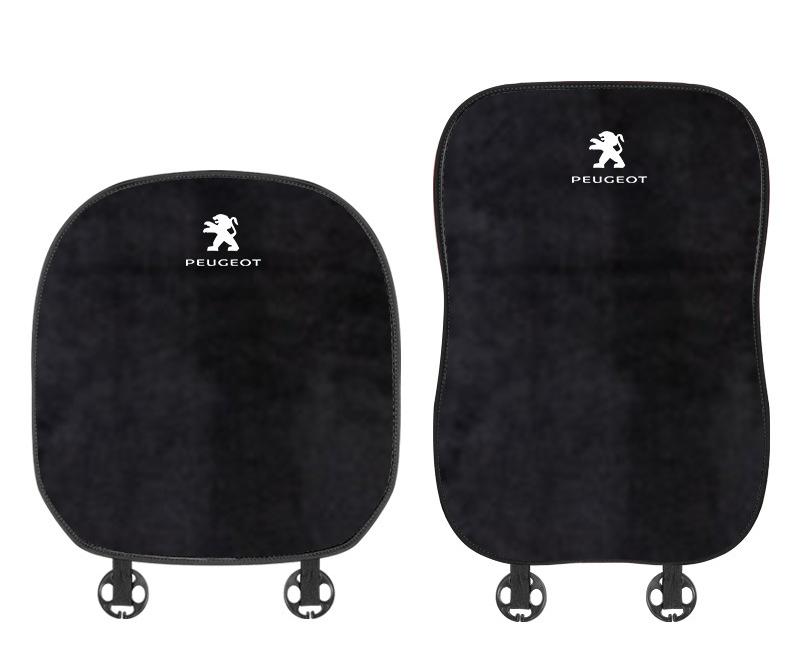 Suitable For Peugeot Car Flannel Back Cushion Seat Cushion Black