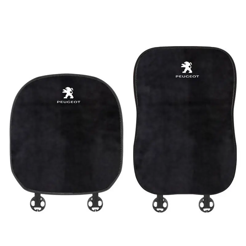 Suitable For Peugeot Car Flannel Back Cushion Seat Cushion Black