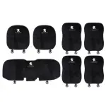Suitable For Peugeot Car Flannel Back Cushion Seat Cushion Black